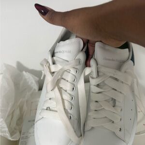 Alexander McQueen White Lace-Up Sneakers